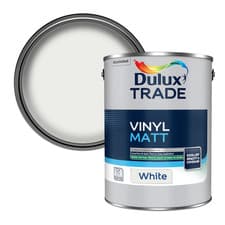 Image of Matt Emulsion Paint - Dulux Trade Vinyl Matt White 5L
