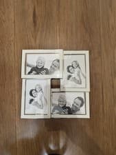 Image of White Silver Plated Multi Aperture Photo Frame 4X4X6 Inch