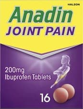 Image of Anadin Joint Pain 200mg - 16 Tablets - A Fast-Acting Painkiller