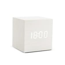 Image of Wooden Digital Alarm Clock LED Voice Control Temperature USB AAA Powered Desktop