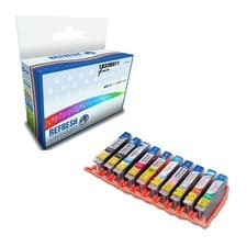 Image of Refresh Cartridges Full Set 10 Pack PGI-9 Ink Compatible With Canon Printers