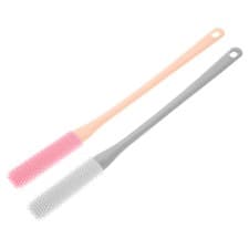 Image of 2 Pcs Foot Cleaner Long Handle Scrub Brush Washer Toe Cleaning
