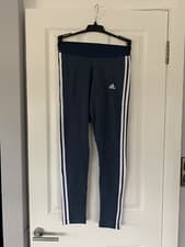 Image of ADIDAS Women blue 3 Stripes Leggings size S