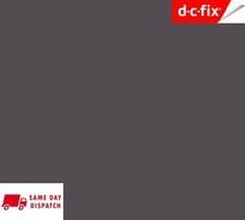 Image of D C FIX ANTHRACITE GREY STICKY BACK PLASTIC SELF ADHESIVE VINYL FILM