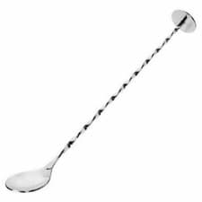 Image of 11" Disc Cocktail Spoon with Masher - Bar Mixing Spoon for Stirring & Muddling