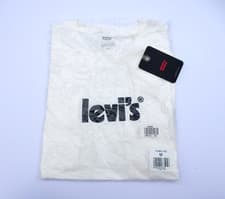 Image of New BNWT Genuine Levis White 'The Perfect Tee' T Shirt Size Medium Ladies 38 In