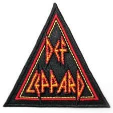 Image of DEF LEPPARD tri-logo 2020 WOVEN IRON/SEW ON PATCH official merchandise