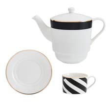 Image of Mikasa Luxe Deco China Tea For One Set White