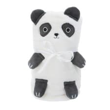 Image of Sass & Belle Panda Soft Fleece Baby Blanket White Black Nursery Child Kids Room