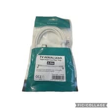 Image of AV Link TV Coaxial Right Angle Plug to Plug Lead Cable- 2M *EL69