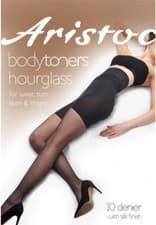 Image of Aristoc Bodytoners Hourglass Shape High Waist Tights 10 Denier Satin Finish Leg