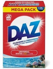 Image of Daz Washing Powder 125 Washes – Family Pack Laundry Detergent for Brilliant Whit