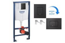Image of Grohe Rapid SL 3-in-1 Frame Cistern for WC 1.13 mtr & Phantom Black Button