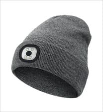 Image of LED Beanie Hat USB Rechargeable Battery 5 Hours High Powered Head Light Lamp UK