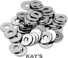Image of FORM B WASHERS THIN FLAT LIGHT TO FIT METRIC BOLTS AND SCREWS A2 STAINLESS STEEL