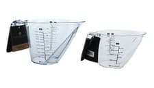 Image of MASTERCLASS ANGLED PLASTIC MEASURING JUG SET OF 2 INCLUDES 1LTR & 400ML JUGS