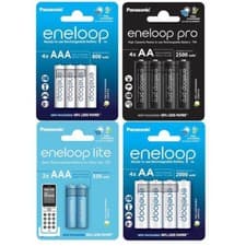 Image of Panasonic Eneloop AA AAA Rechargeable Batteries 2500 2000 930 800 550mAh NiMh