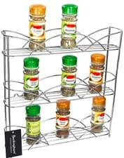 Image of Free Standing Spice & Herb Rack Jar Holder Organizer Storage 3 Tier - Buckingham