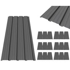 Image of BIRCHTREE Roof Sheets 18x Corrugated Garage Carport Shed Metal Roofing Panels