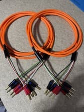 Image of Chord Company Leyline 4X Bi-Wire Speaker Cables 3m NEW BERYLLIUM GOLD BFAs Great