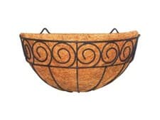 Image of Decorative Wall Mounted Planter with Intricate Scrolled Design