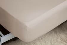 Image of 200 Thread Count Egyptian Cotton Fitted Sheet in Oyster 30cm Deep