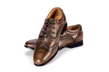 Image of Gents Antique Tan Day Brogues Genuine Leather Shoes