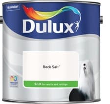 Image of Dulux Silk Interior Walls & Ceilings Emulsion Paint 2.5L - Rock Salt