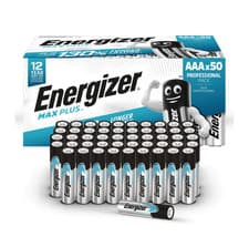 Image of Energizer Max Plus AAA Alkaline Batteries For High Drain Devices Bulk Pack of 50