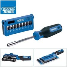 Image of 19pc Screwdriver & Multi Bit Set PZ PH TX Magnetic Holder + Case Draper 04497