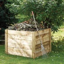 Image of Garden Composter Wooden Slot Down 650L Compost Bin