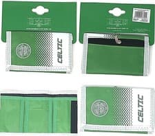 Image of CELTIC FC NYLON CRESTED FC CASH COIN & CREDIT CARD ZIPPED NYLON MONEY WALLET