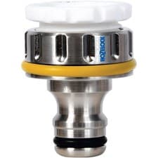 Image of Hozelock Pro Metal Threaded Tap Connector 3/4" BSP for Garden Hose Adaptor