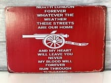 Image of Arsenal Football Club Metal Sign: North London Forever - AFC WSL, See Descript