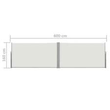 Image of Garden Side Awning Windbreaker Sunshade Retractable double-sided Privacy Screen
