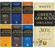 Image of Green & Black's Organic Mix Flavour Chocolate Bar 90g Pack Of 3 -Random Bars