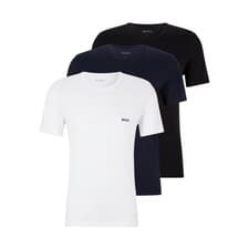 Image of Hugo Boss 3 Pack T Shirts Mens Black Blue White Classic Size M L