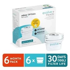 Image of Aqua Optima Water Filter Cartridge, 6 Pack (6 Months Supply), Evolve+, NEW