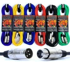 Image of *SALE* XLR to XLR Cable Mic Microphone Audio Lead Male Female Balanced Pro DMX