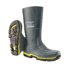 Image of Dunlop Acifort Metguard Full Safety Wellington Boots Grey Size 8