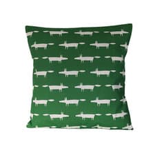 Image of Scion Mini Mr Fox Cushion Cover 16" Green - Handmade