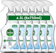 Image of Dettol Antibacterial Disinfectant Surface Cleaner, Original Fragrance, Pack of 6