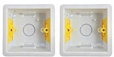 Image of 2 x Appleby SB632 Deep Dry Lining "Fast Fix" Boxes Single 1 Gang 47mm Deep