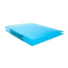 Image of Pack of 10 A5 Slim Blue Translucent Ringbinders - Filing Ring Binder Storage