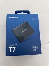 Image of Samsung T7 2TB Portable External SSD - Titan Grey (MU-PC2T0T/WW)