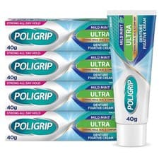 Image of Poligrip Ultra Denture Fixative Cream 40g Polygrip zinc free - Mint Flavour