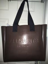 Image of All Saints Brown Leather Bag