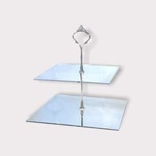 Image of Two Tier Square Cake Stand