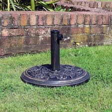 Image of Cast Iron Round Umbrella Parasol Base Stand Patio Outdoor Garden Heavy 9kg