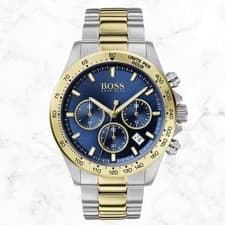 Image of Hugo Boss Hero Sport Men's Watch HB1513767 Chronograph Stainless Steel Two Tone